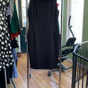 Charter Club Black Sheath Midi Dress Sleeveless WITH POCKETS!!! 8P
